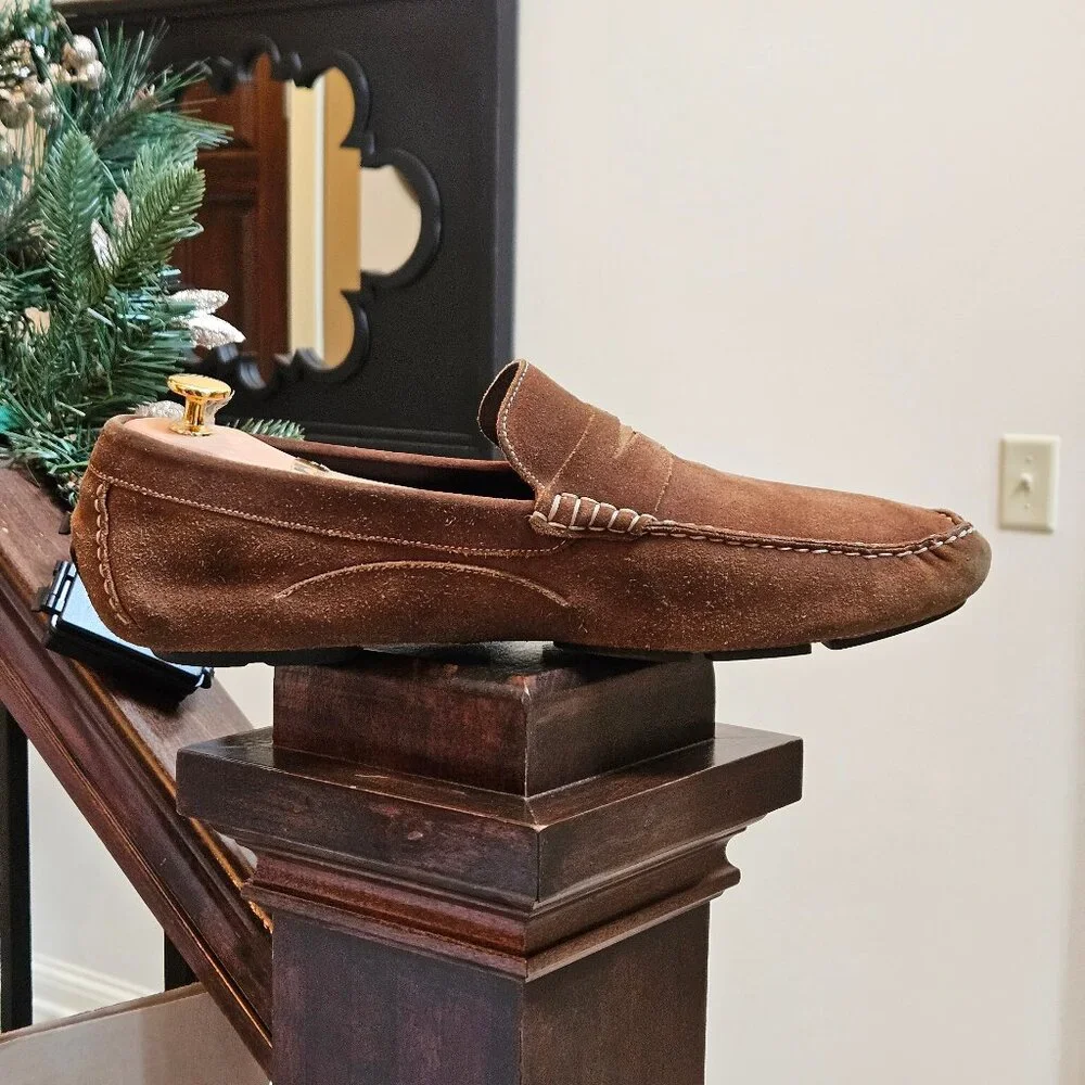 To Boot New York Men's Suede Loafers, Brown, Sz 12   Made in Italy - Picture 8 of 16